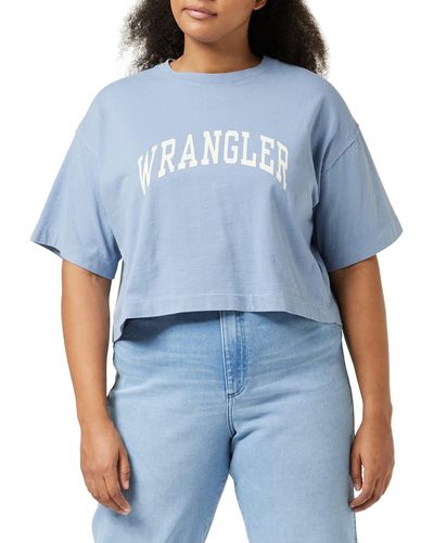 Wrangler Boxy Tee Shirt - Blau