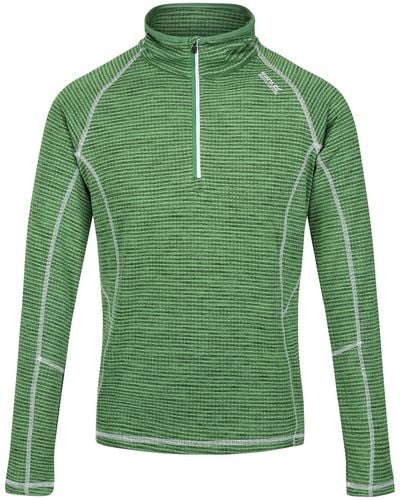 Regatta S Yonder Quick Dry Moisture Wicking Half Zip Fleece Jacket - Green