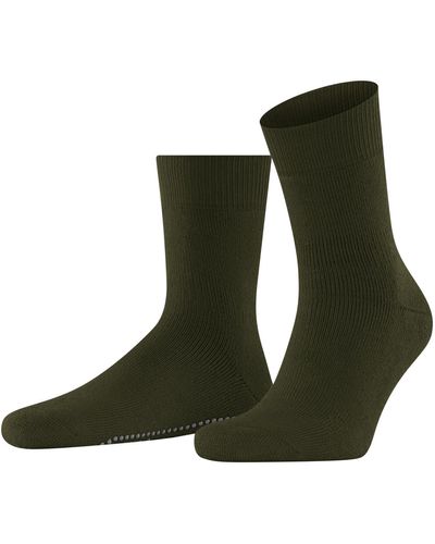 FALKE Hausschuh-Socken Homepads Wolle Baumwolle rutschhemmende Noppen 1 Paar - Grün