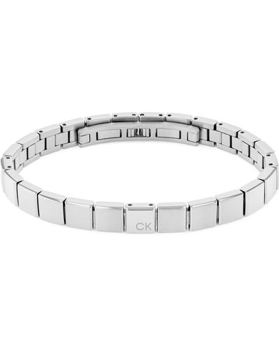 Calvin Klein Armband mit Knebelverschluss für Kollektion MINIMALISTIC SQUARES aus Edelstahl - 35000488 - Schwarz