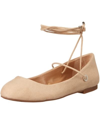 Jessica Simpson Bingley Lace Up Flat Ballet - Natural