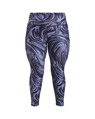 Under Armour S Armour Printed Ankle Leggings Tempered Steel 3xl - Blue