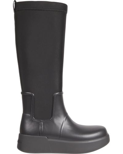 Calvin Klein S Chaussures Bottes Rain Boot Wedge High HW0HW01264 - Noir