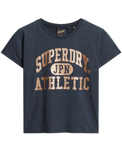 Superdry University Scripted Graphic Tee T-shirt - Blue