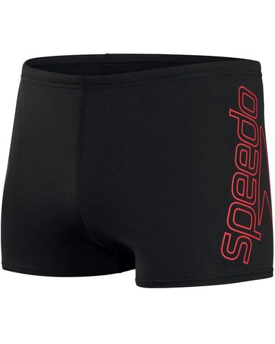 Speedo Boom Logo Placement Aquashort Swimwear - Black