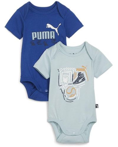 PUMA Minicats Newborn Bodysuit 2-delige Set - Blauw