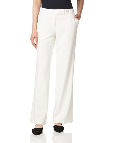 Calvin Klein Straight-leg Classic Business Casual Pants For - White