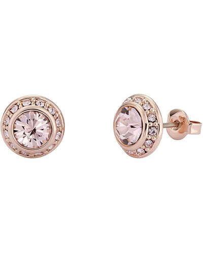 Ted Baker Soletia Solitaire Sparkle Crystal Stud Earrings For - Pink
