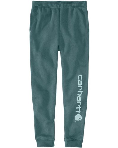 Carhartt Big & Tall Relaxed Fit Midweight Tapered Logo Graphic Sweatpant - Green