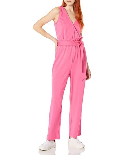 The Drop @ Caralynmirand Sleeveless Wrap Jumpsuit - Pink