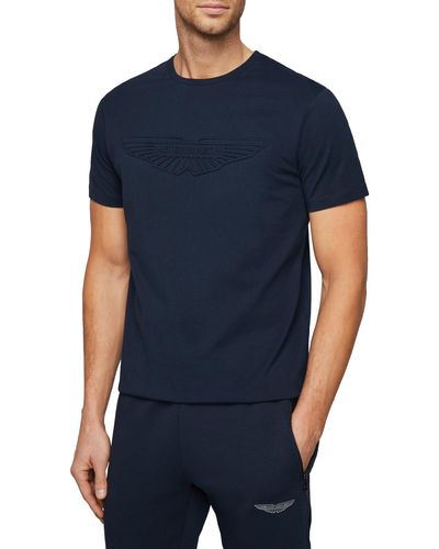 Hackett Hackett Am Emboss Short Sleeve T-shirt L - Blue