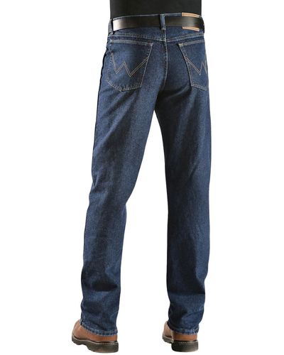 Wrangler , jeans da uomo Jean, dall'aspetto consumato e la vestibilità comoda Antique Navy 36W x 32L - Blu