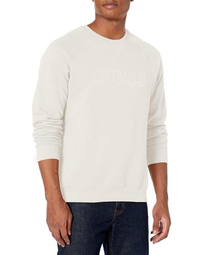 Guess Eco Aldwin Logo Sweatshirt - White