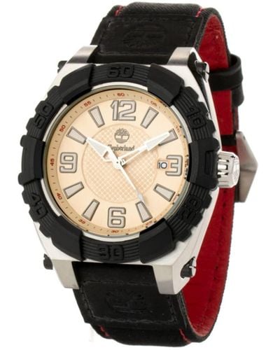 Timberland Horloge Analoog Kwarts Met Leren Armband Tbl13321jstb-07bn - Zwart