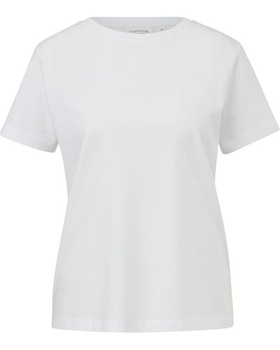 Comma, T-Shirt mit Frontprint - Weiß