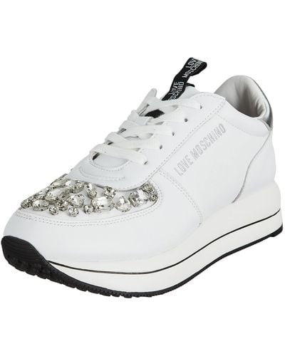 Love Moschino Sneakerd.run40 Nappa+laminato Trainers - Metallic