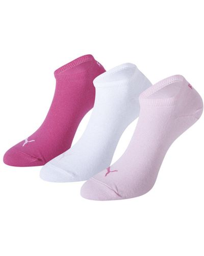 PUMA Trainer Socks 3 Pair Pack Pink 2 5 Uk - Purple