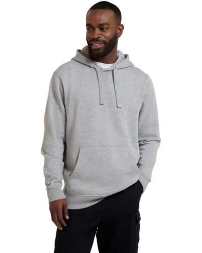 Mountain Warehouse Cotton-polyester Blend Sweatshirt With Kangaroo Pocket & Elasticated Cuffs & Hem - Grey