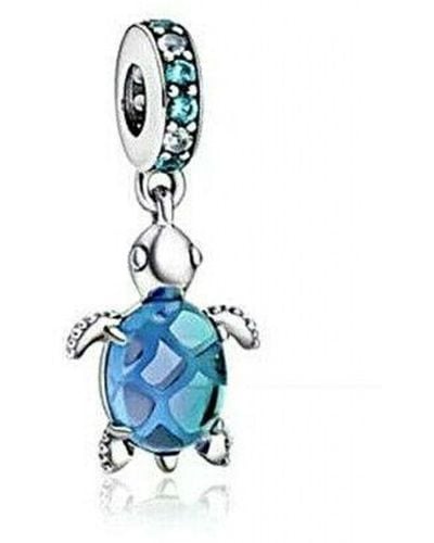 PANDORA Murano Glass Sea Turtle Dangle Charm - Blauw