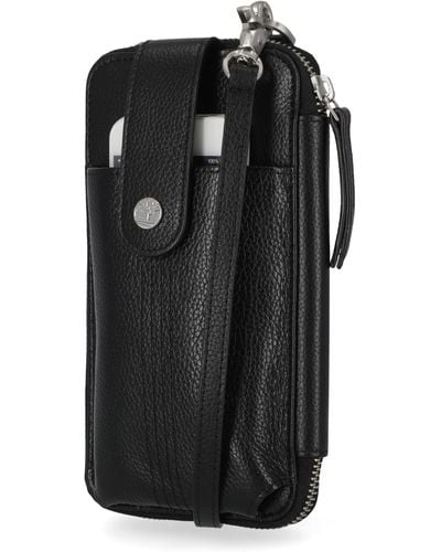 Timberland RFID Leather Phone Crossbody Wallet Bag - Nero