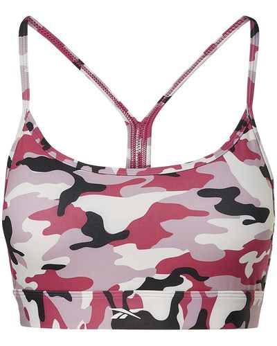 Reebok Ts Lux Skinny Camouflage Sport-BH - Pink