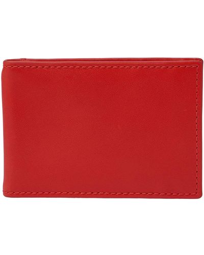 Fossil Ronnie Money Clip Bifold Red - Rot