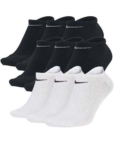 Nike 9 Paar Everyday Sneaker Socken Weiß Grau Schwarz Füßling SX7678 - Mehrfarbig