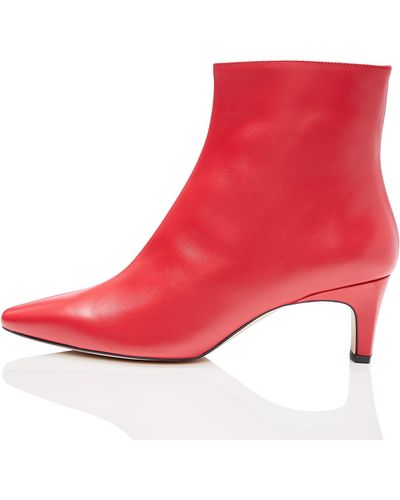 FIND 's Leather Ankle Boots - Red