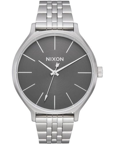Nixon Clique s Silver/Gray Fashion-Forward Watch - Mehrfarbig