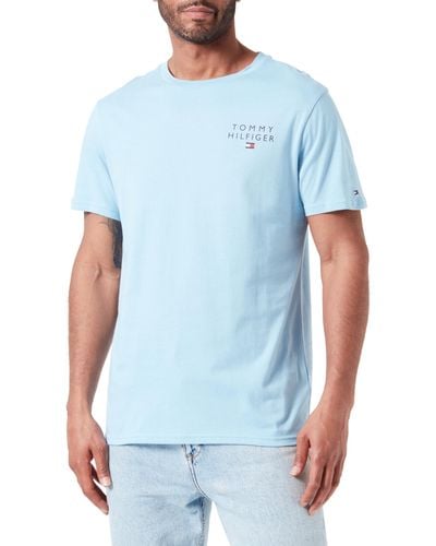 Tommy Hilfiger Cn SS tee Logo UM0UM02916 Camisetas de ga Corta - Azul