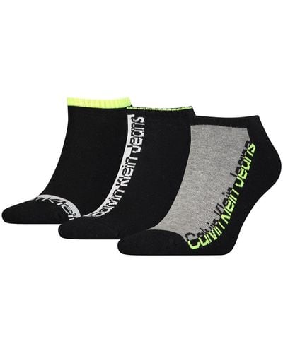 Calvin Klein Crew Sock Jeans Athleisure Crew Socks 3 Pack - Zwart