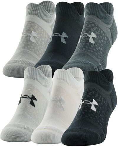 Under Armour S Cushioned No Show Socks - Grey