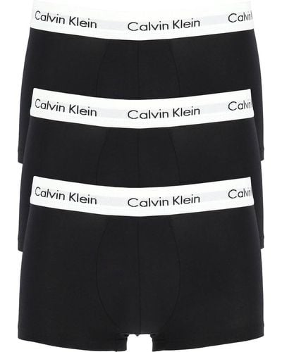 Calvin Klein Boxer Lot De 3 Caleçon Taille Basse Coton Stretch - Noir