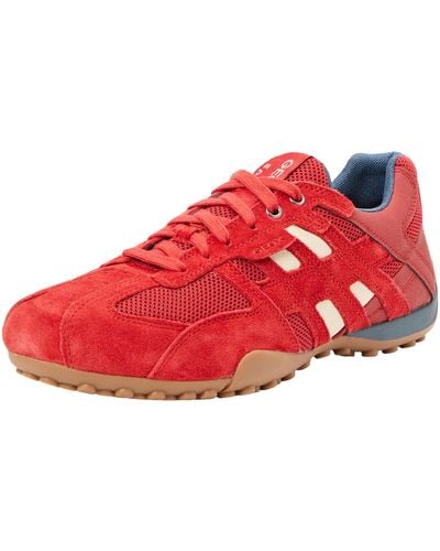 Geox Uomo Snake A Trainer - Red
