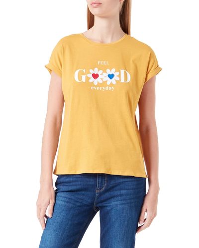 Springfield Camiseta "Feel good everyday" - Naranja