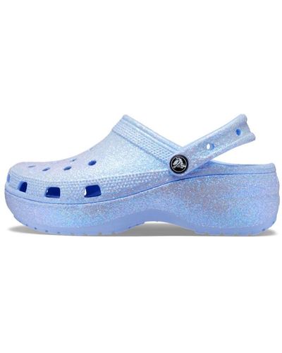 Crocs™ Classic Platform Glitter Clog 34-35 EU Moon Jelly - Blau