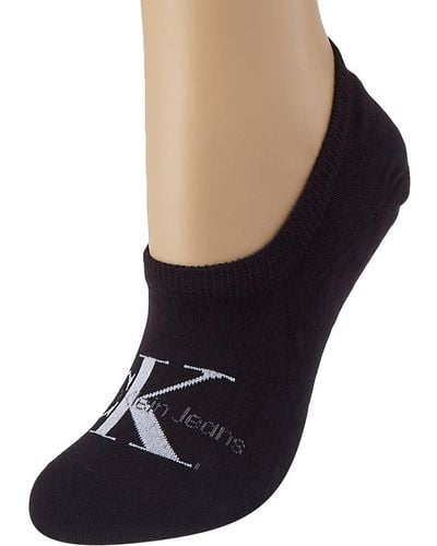 Calvin Klein Jeans Logo Liner Socks 1 Pack Footie - Nero