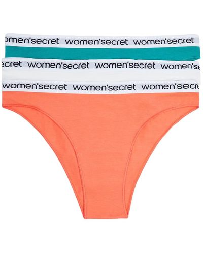 Women'secret Pack Braguitas brasileñas - Naranja