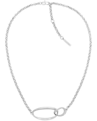 Calvin Klein Collana da donna Collezione PLAYFUL ORGANIC SHAPES in Acciaio Inossidabile - 35000353 - Bianco