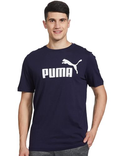 PUMA Ess Small Logo Tee Maglietta - Blu
