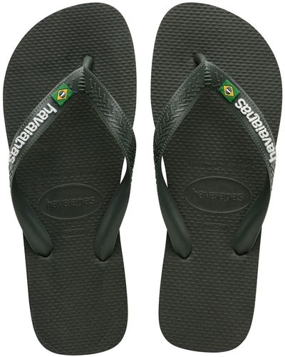 Havaianas Brasil Logo Flip Flops - Green