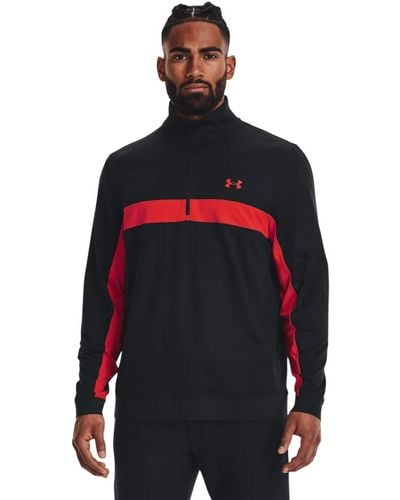 Under Armour Storm Midlayer 1/2 Zip Long-sleeve T-shirt Golf, - Red