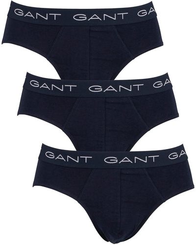 GANT 3 Pack Cotton Stretch Briefs - Blue