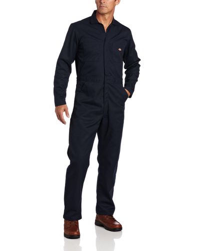 Dickies Mens Basic Blended Overalls And Coveralls Workwear Apparel - Blue