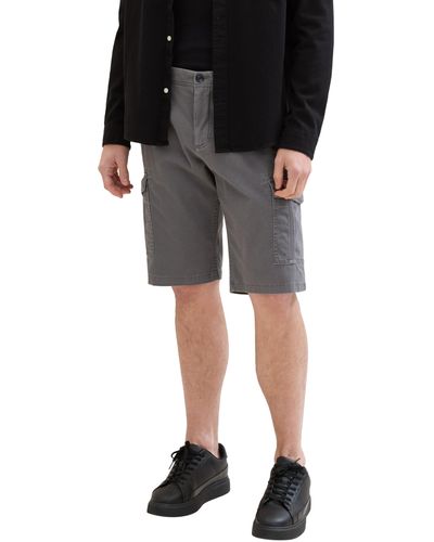 Tom Tailor Relaxed Fit Cargo Shorts - Schwarz