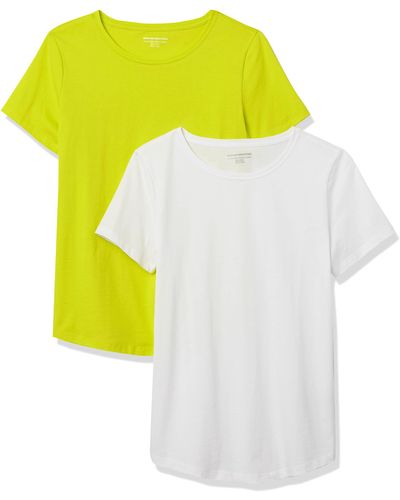 Amazon Essentials Kurzärmeliges T-Shirt Aus 100% Baumwolle Mit Rundhalsausschnitt - Mehrfarbig