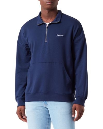 Calvin Klein Zwaargewicht Sweatshirts Voor - Blauw