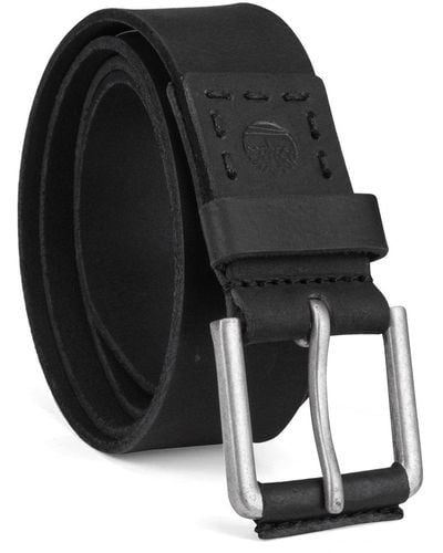 Timberland 40mm Pull Up Leather Belt - Black