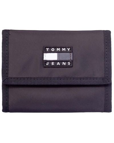 Tommy Hilfiger Trifold Geldbörse mit Klettverschluss - Blau