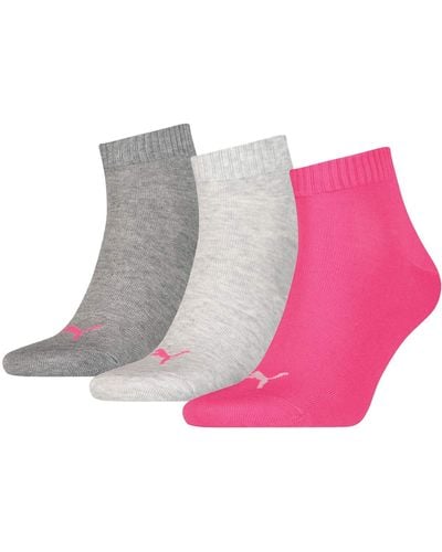 PUMA 271080001 Uk 6-8 Quarter Socks - Pink